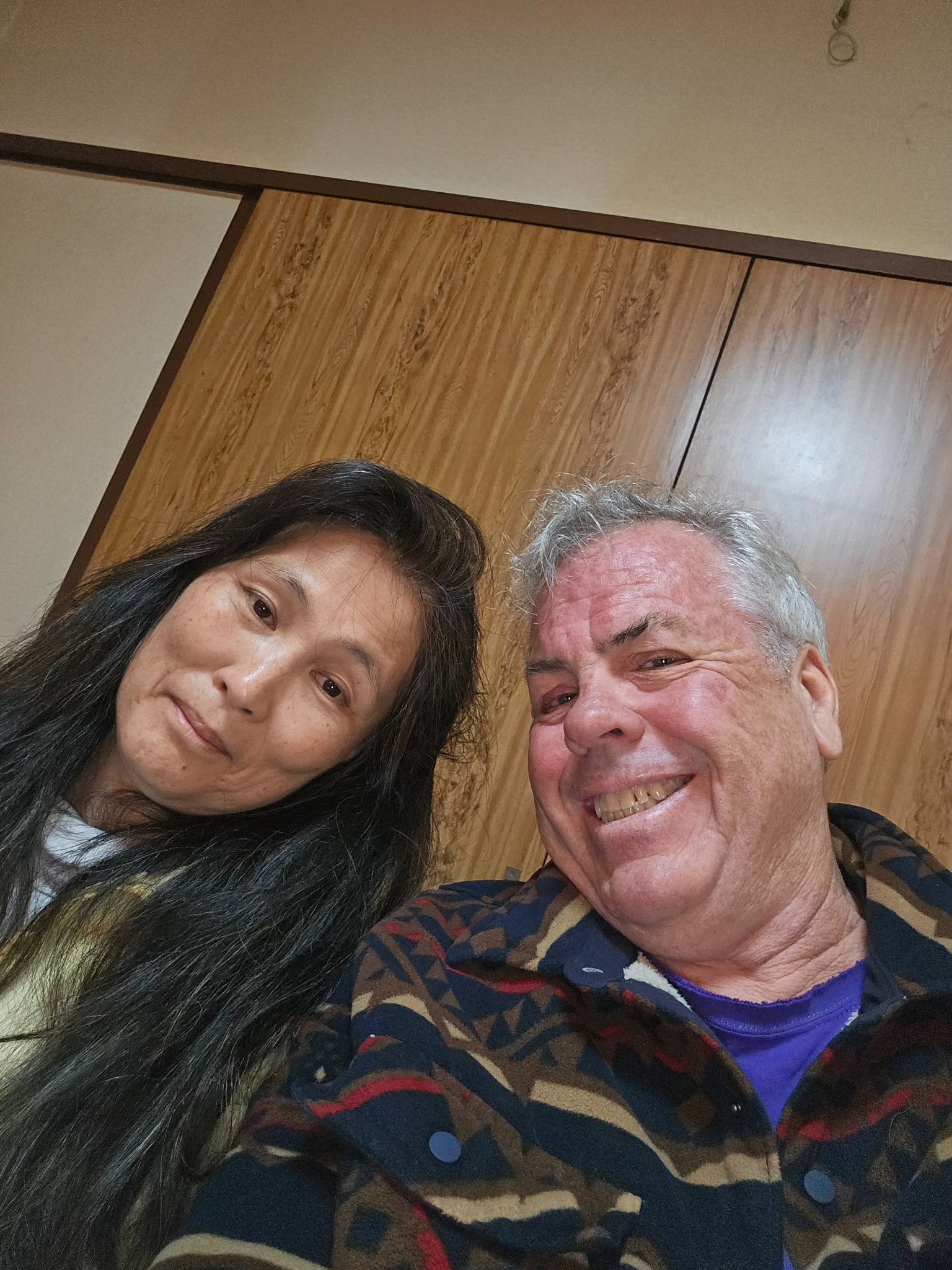 Tomoko and Brad evening selfie.