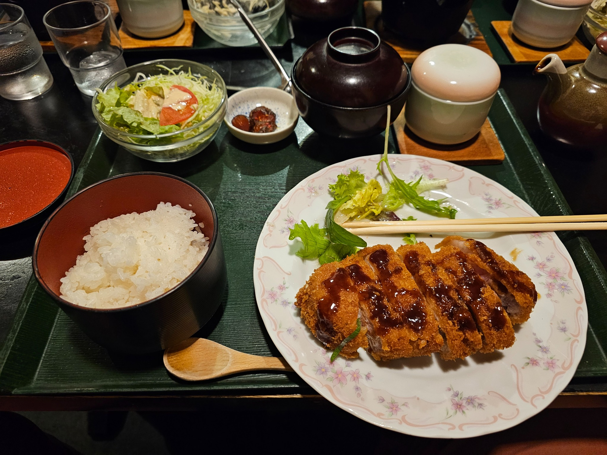 Tonkatsu set meal in Toyama.