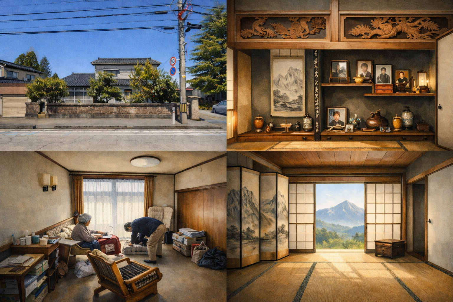 AI imagination of the Hanasaki home.