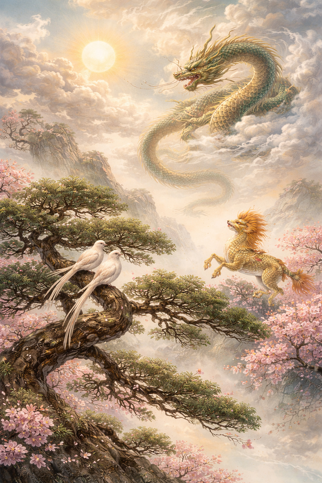 AI imagined kanji poem scroll.